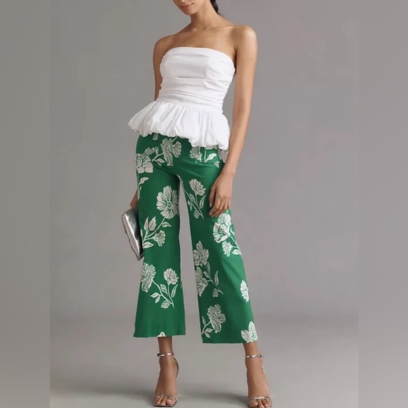 Anthropologie The Colette Magic Fabric Wide Leg High Rise Crop Pants NWT! - Picture 3 of 14